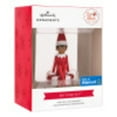 thumbnail image 5 of Hallmark Elf on the Shelf Black Scout Elf Sitting on Peppermint Christmas Ornament, 5 of 6
