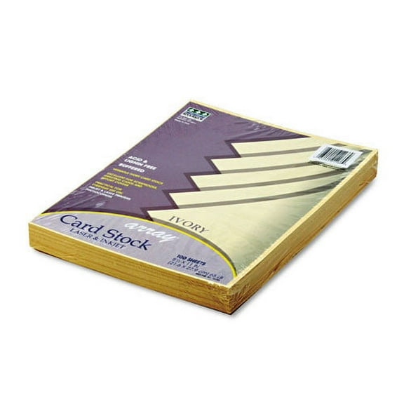 Array Card Stock, 65lb, 8.5 X 11, Ivory, 100/pack | Bundle of 2 Packs