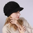 thumbnail image 7 of GZWYHT Beanies,Beanie Hats Keep Warm Winter Casual Beret Knitted Hat Wool Hemming Hat Thicken Ski Hat Winter Hats,Hats for Women Black, 7 of 7