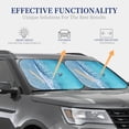thumbnail image 3 of Kdxio Waves And Boats On The Beach Print 2-Piece Sun Shade Front Windshield - Foldable Car Front Window Sunshades For Most Sedans Suv Truck, 3 of 6