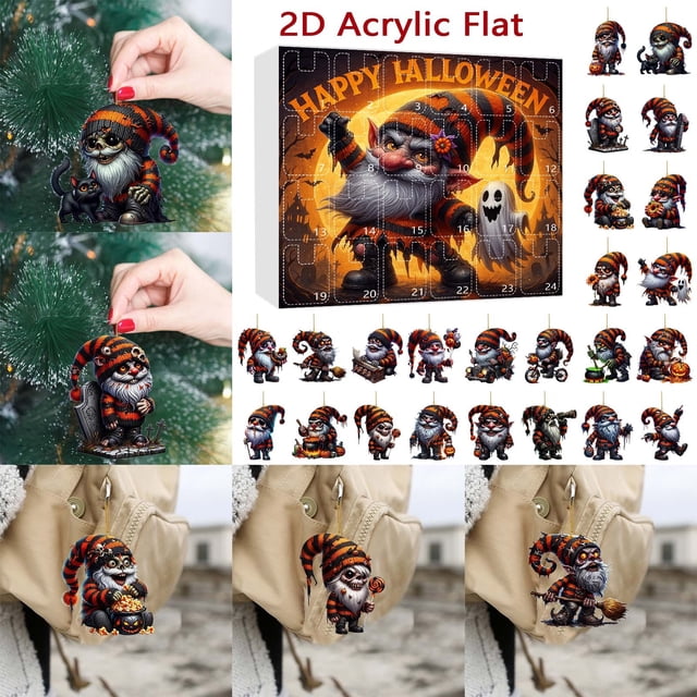 HUASHENG Halloween And Christmas Countdown Toy Can Collect 24PCS Of Merchandise Halloween Props