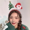 thumbnail image 3 of Aro de pelo navideño para niñas, astas de reno de peluche, orejas de venado, diademas para fiesta de Cosplay, diadema navideña, tocado de cuerno de ciervo, 3 of 4