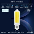 thumbnail image 5 of Luxrite G9 LED Bulb Dimmable 4.5W, 50 Watt Equivalent, 6500K Daylight, 450LM, Glass G9 Bi Pin Base, ETL 5 Pack, 5 of 6