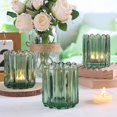 thumbnail image 6 of 6 PCS Green Glass Votive Candle Holder - Tealight Candle Holder for Wedding Centerpieces & Dinner Party Decor, 6 of 6