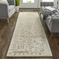 thumbnail image 2 of Feizy Bella Transitional Oriental, Ivory/Tan/Pink, 2'6" x 8' Runner Handmade Sheen Bohemian & Eclectic Bordered Floor Rug for Living room Bedroom, 2 of 7