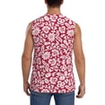 thumbnail image 4 of Fotbe Men's Red Flowers Print Men's Sleeveless Muscle Tank Tops Casual T-Shirts for Gym Workout Beach-Small, 4 of 8
