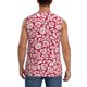 thumbnail image 4 of Fotbe Red Flowers Men's Camiseta sin Mangas Estampada para Hombres, Playera Casual para Gimnasio, Entrenamiento, Playa-Small, 4 of 7