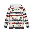 thumbnail image 6 of DISNIMO Kids American Flag Hoodie Girls Star Star Hoodie Boys Striped Hoodie Kids Pullover Hoodie Streetwear Teens Girl Hooded Sweatshirt Boys 14-16 Hoodies Sweatshirts Fourth Of July Hoodie, 6 of 7