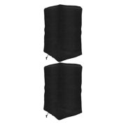 CRILSTYLEO Durable Speaker Protective Cover Black Oxford Cloth Waterproof for Patio Use 2Pcs