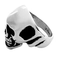 thumbnail image 2 of Men's Stainless Steel Silver Tone 3D Skull Statement Ring Size 9 Punk Rock Biker SSR369 S9, 2 of 3