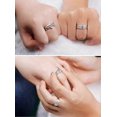 thumbnail image 4 of Juego de anillos de compromiso shaofei bañado en Plata modelo 379, 4 of 4