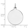 thumbnail image 3 of 925 Sterling Silver Polished Engraveable Round Disc Charm 25x17mm Wide 0.69mm Thick Pendant Necklace for Women, 3 of 3