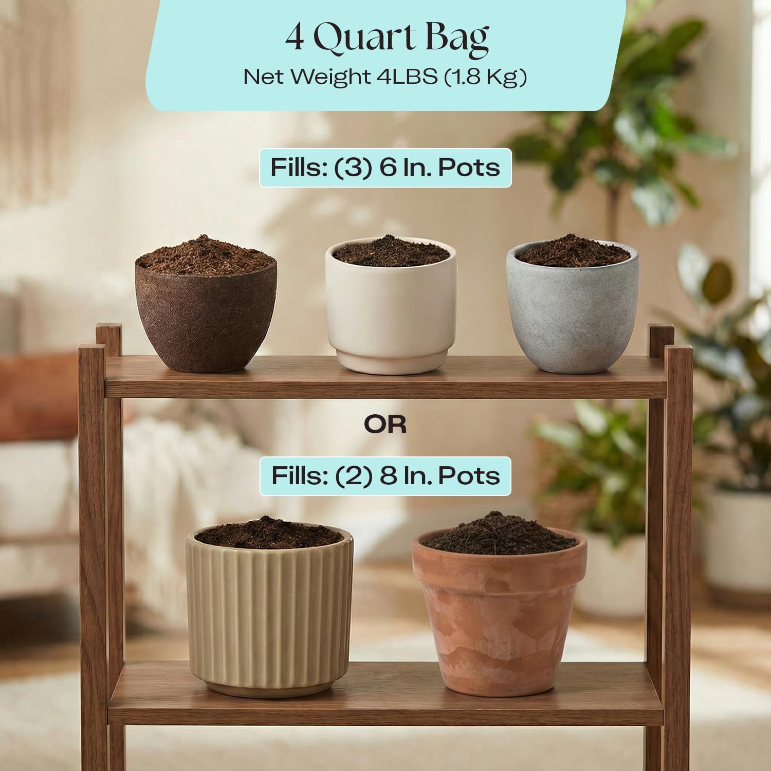 Rosy Soil Herb Potting Soil Mix for Indoor Herb Garden, Organic Peat Free Soil with Biochar for Strong Growth & Flavor, Well Draining Potting Mix, 4 qt