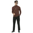 thumbnail image 3 of YuKaiChen Men's Casual Turtleneck Slim Fit Basic Tops Lightweight Pullover Sweater Coffee M, 3 of 5