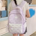 thumbnail image 5 of HJYCHN Backpack for Boys Dotted Bow Print Daypack with Multi Pockets Back to School Supplies for Kids Girls Backpack Purple, 5 of 5
