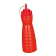 thumbnail image 4 of Ketchup Bottle 19oz Refillable Sauce Container for Restaurant Picnic Ketchup Single Hole Red, 4 of 8