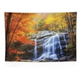 thumbnail image 5 of Chilfamy  Waterfall Tapestry Forest Nature Landscape Tapestry Wall Hanging Scenic Tree Mountain Sunset Tapestry Psychedelic Natural Sunrise Tapestry for Bedroom Living Room Decor 60x40 Inch, 5 of 7