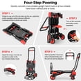 thumbnail image 3 of Carretilla portátil COOCHEER 2 en 1 plegable con capacidad de 150 kg, 3 of 7