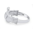 thumbnail image 4 of Traditional Irish Caddagh Celtic Knot Band Ring For Womens In 14K White Gold Plated 925 Sterling Silver Size 7.5, 4 of 7