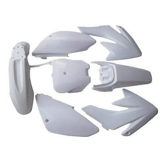 Lumix GC White Plastic Fairing Fender Kit Panels For Honda CRF70 Dirt Pit Bikes