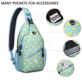 thumbnail image 2 of Lightweight Lemon Print Travel Sling Backpack, Cute Retro Vintage Floral Pattern, Multi-Functional Crossbody Bag with Fresh Bright Yellow Fruit Design, 2 of 6
