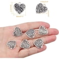 thumbnail image 4 of 50pcs Mom Heart Pendant Charms Vintage Alloy Love Shaped with Word MOM Pendants Ornaments Craft Supplies for DIY Necklace Bracelet Jewelry Making，Antique Silver, 4 of 8