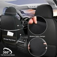 thumbnail image 3 of AOMSAZTO Car Seat Covers Fit for Hyundai Sonata 2004-2024 2025 Car Seat Covers Full Set Faux Leather Breathable and Waterproof Automotive Seat Covers Protector(5 Seats,Black), 3 of 9
