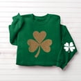 thumbnail image 5 of POTETI Womens St Patricks Day Shirts Long Sleeve Crew Neck Clover Sweatshirts Tops, 5 of 5