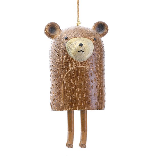 Campanas de viento de animales de resina, campana de viento colgante de anima rústica hecha a mano linda decoración de jardín campana de viento para jardines patios traseros árboles XianweiShao 8390615135931
