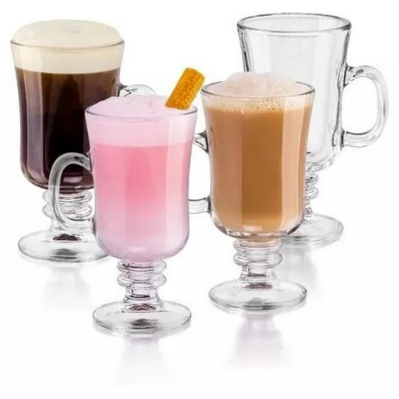 Irish Juego De 4 Taza De Vidrio Para Capuchino. 251 ml. Libbey Irish