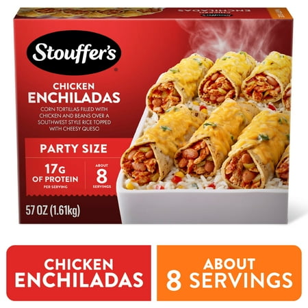 Stouffer’s Chicken Enchiladas, Party Size, Frozen Enchiladas, Party Size Frozen Meals 57 oz