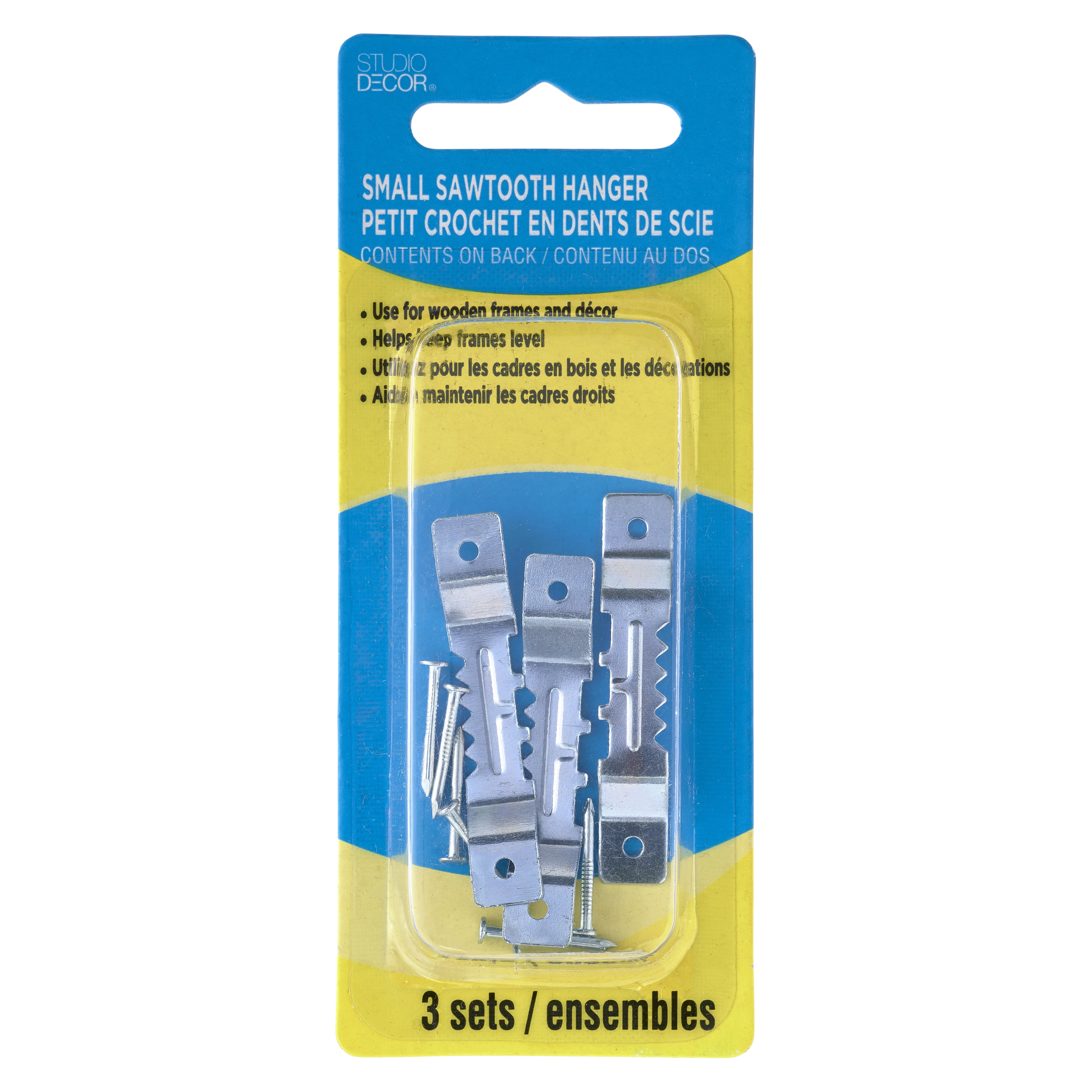 24 Packs: 3 ct. (72 total) Small Sawtooth Picture Hanger by Studio Decor