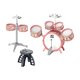 thumbnail image 5 of Juego de batería para niños principiantes, instrumentos de percusión de iluminación musical, juguetes para niños pequeños, juego de música con baqueta rosa, 5 of 8