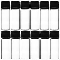 12PK Test Tubes, 5ml - Bakelite Screw Cap - Borosilicate 3.3 Glass - 2.25" x 1" - Flat Bottom - Eisco Labs