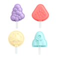 thumbnail image 1 of Moldes De Silicona Para Paletas, Moldes Reutilizables Para Paletas De Hielo, Moldes Para Helados Para Yogur De Gelatina Diy sonducket HA041747-02, 1 of 5