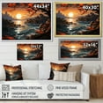 thumbnail image 4 of Designart "Coastal Sunset in Japan I" Coastal Framed Wall Art Decor - Coastal Red Coastal Beach Living Room Framed Canvas Art, 4 of 6