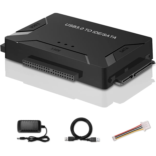USB 3.0 a IDE SATA EYOOLD Adaptador de Disco Duro Convertidor Externo 2.5 3.5 HDD SSD DVD 12V 2A Soporte 6TB