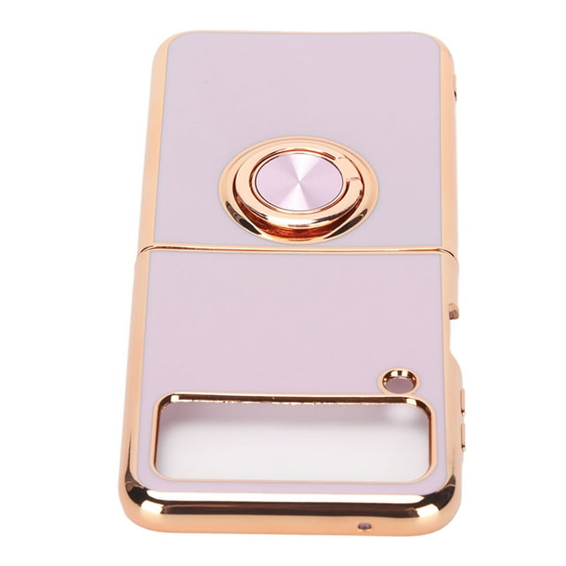 Étui de Cellulaire, Processus de Rotation à 360 Degrés Électroplaqué Résistant aux Rayures Design Élégant Étui de Protection TPU pour Femmes pour Voyage Violet Clair