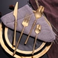 thumbnail image 1 of 4pcs/set Stainless Steel Cutlery Set Gold Dinnerware Set Western Food Cutlery Tableware Dinnerware Forks Knives Spoons, 1 of 4