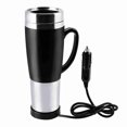 thumbnail image 1 of 12V Car Heating Cup 450ml Portable Electric Car Kettle 304 Stainless Steel Car Water Heater Electric Cup for Car, with Car Adapter with Heat Base, 22.5x8.2cm, 1 of 7