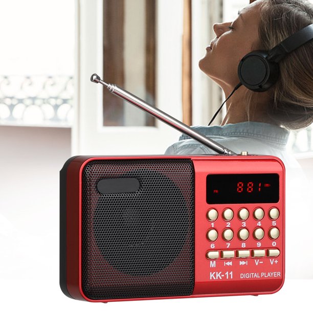 Portable Pocket Mini FM Radio Large Rechargeable Battery Capacity