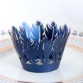 thumbnail image 3 of Bewildely 50 Uds. De cajas de papel para pasteles y magdalenas con taza hueca, envoltorios para decoración de cupcakes Herramientas y accesorios para hornear Azul Mágico, 3 of 6