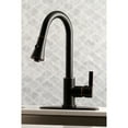 thumbnail image 2 of Kingston Brass LS8726CTL Continental Single-Handle Pull-Down Kitchen Faucet in Naples Bronze, 2 of 8