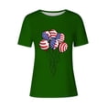 thumbnail image 4 of Tops de Ajuste Suelto para las Mujeres Sudadera Casual Impresa Manga Corta Cuello Redondo Superior, Poliéster, 4 of 4