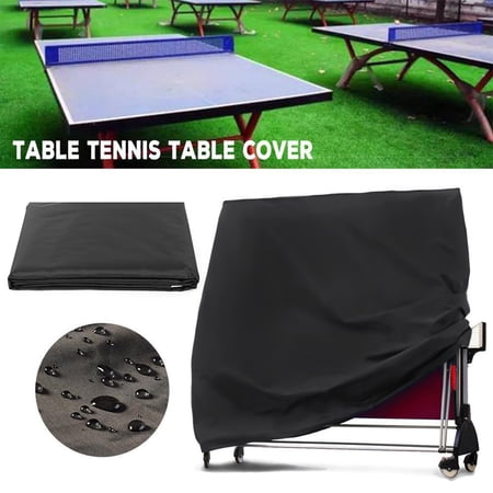 Ping Pong Table Cover Waterproof Dustproof Folding Adjustable Tennis Table Protective Cover with Drawstring for Outdoor