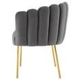 thumbnail image 5 of Armchair Accent Tufted Chair, Grey Gray, Velvet, Modern Contemporary, Mid Century Living Hotel Lounge Cafe Lobby, 5 of 8
