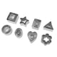 thumbnail image 4 of Ensemble d'emporte-pièces ronds, étoiles, fleurs, cœurs, carrés, rectangles, triangles, en acier inoxydable pour la pâtisserie, 4 of 4