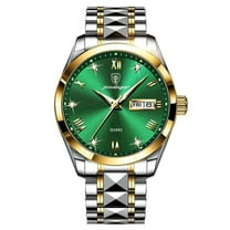 Poedagar Top Brand Luxury Fashion Green Dial Watch Men Waterproof Luminous Week Date Clock Sport Watches Mens Quartz Wristwatch