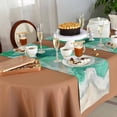 thumbnail image 6 of Table Runner 72 Inches Long for Kitchen Dining, Green Coastal Dresser Scarf Farmhouse, Dining Table Decorations for Wedding/Parties, Summer Beach Nautical Abstract Art 18 x 72 In, 6 of 9