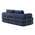 thumbnail image 6 of Convertible Sofa Bed, Folding Floor Couch Corduroy Fold Out Couch Bed Futon Sleeper Mattress with Pillows, Boneless Sofa for Living Room Bedroom (Blue), 6 of 11